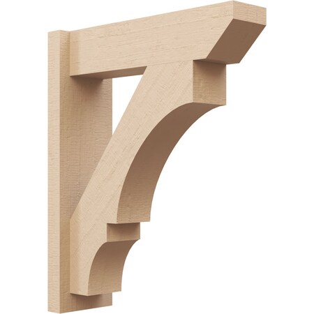 Ekena Millwork 5 1/2-in W x 18-in D x 22-in H Balboa Slat Rough Cedar Woodgrain TimberThane Outlooker, Primed Tan OUTUR055X18X22BOA24RCPR